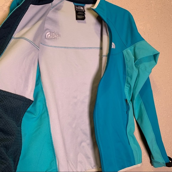 The North Face Womens Spell Out Color Block  Wind Stopper Zip Jacket small - Picture 4 of 7